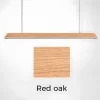 Alloy Red Oak Walnut Wood Hanging Lamp