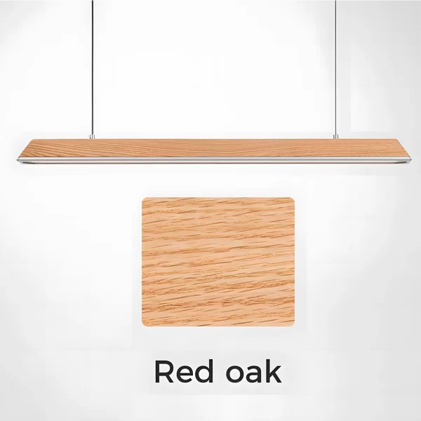 Alloy Red Oak Walnut Wood Hanging Lamp