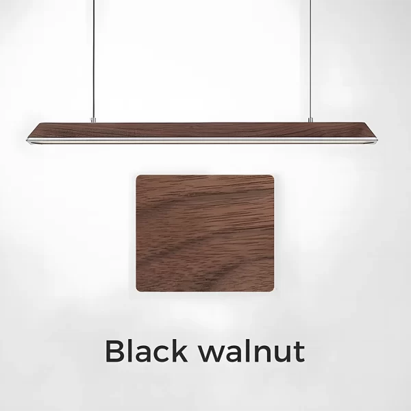 Alloy Walnut Wood Hanging Lamp