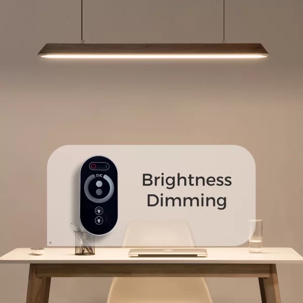 Alloy Wood Hanging Lamp Brightness Dimming Via Remote Control