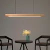 Ash wood high power linear LED suspension chandelier