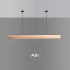 Ash wood high power linear LED suspension chandelier