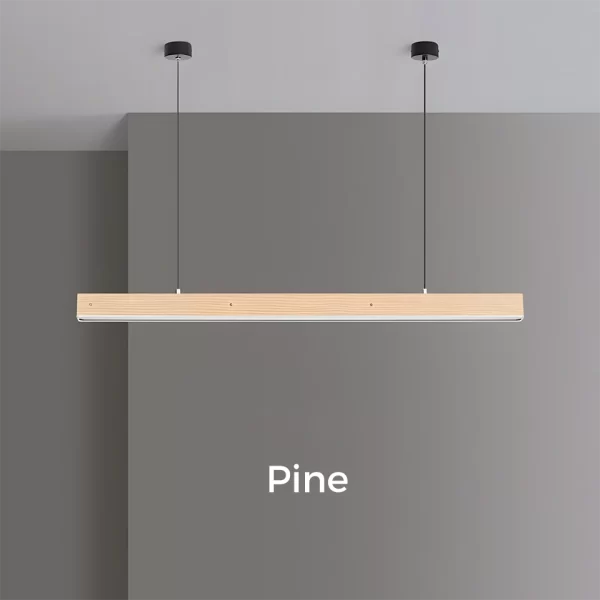 Industrial Alloy Pine Wood Pendant Light