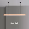 Industrial Alloy Red Oak Wood Pendant Light