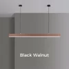 Industrial Alloy Walnut Wood Pendant Light