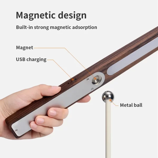 Portable Modern Reading Floor Lamp Adopting magnetic design, built-in strong magnetic adsorption.