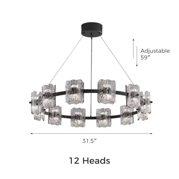 12 Heads High-End Resin Ceiling Chandelier