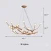 16 Lights Antler Shape Personalized Hanging Chandelier Length 43.3", Height 19.7", adjustable height 39.4"