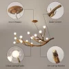 Antler Shape Personalized Hanging Chandelier Details, showing Iron Chassis, Glass Lampshade, G4 Lamp Holder, Resin finish