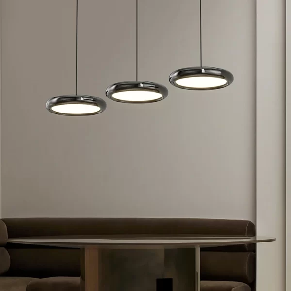 Black 3 Heads Flying Saucer Hanging Ceiling Lights