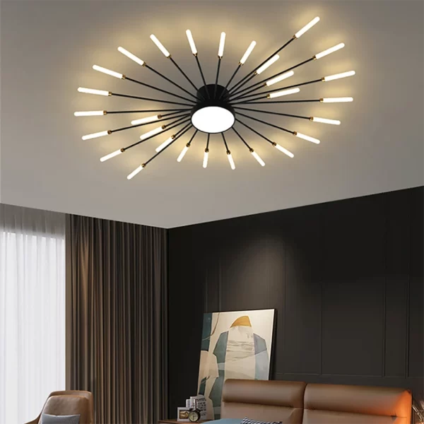 Black Simple Creative Firework Ceiling Lights