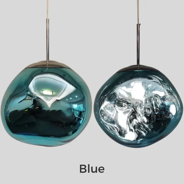 Blue Irregular Lava Glass Pendant Light