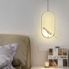 Gold Oval Creative Magpie Bird Rotatable LED Chandelier Bedside Bedroom