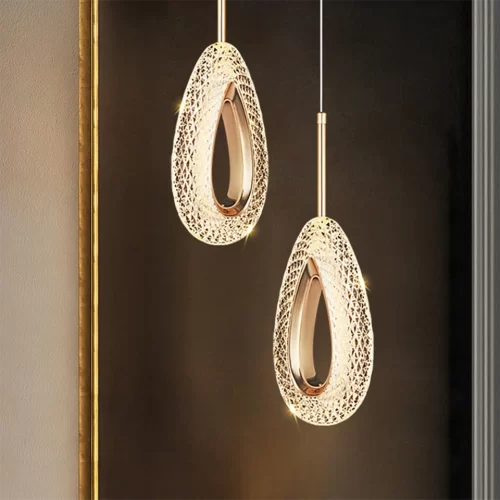 Drop Luxury Crystal Rings Hanging Lamp