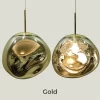 Gold Irregular Lava Glass Pendant Light