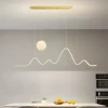 Gold Wave LED Strip Hanging Lamp