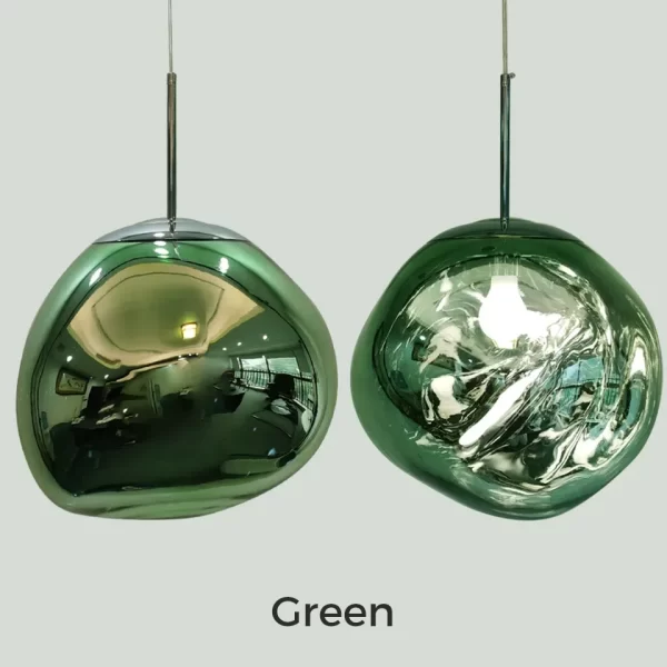 Green Irregular Lava Glass Pendant Light