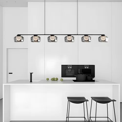 Linear 6 Heads Italian Minimalist Resin Pendant Lights