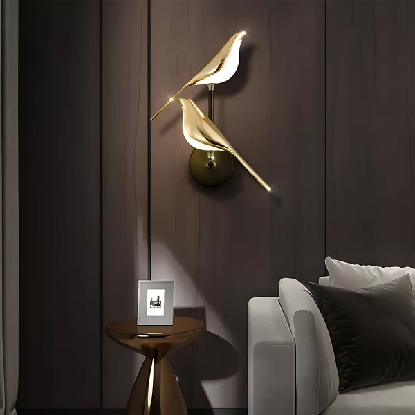 Novelty Magpie Bird LED Wall Lamp for Living Room