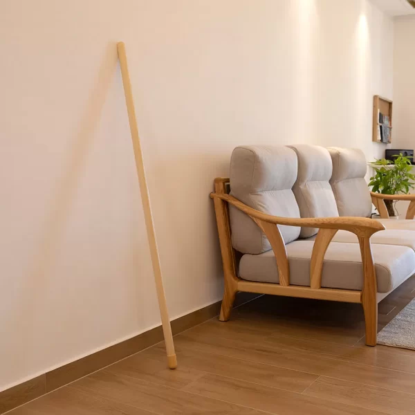 Minimalist ash wood LED floor light