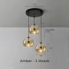 Amber Nordic Glass Ceiling Light