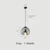 Gray Nordic Glass Ceiling Light