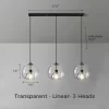 Transparent Nordic Glass Ceiling Light