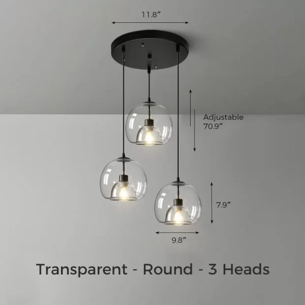 Transparent Nordic Glass Ceiling Light