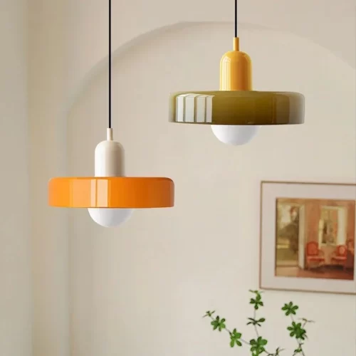 Nordic Retro Colorful Glass Chandelier