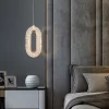 Oval Luxury Crystal Rings Hanging Lamp