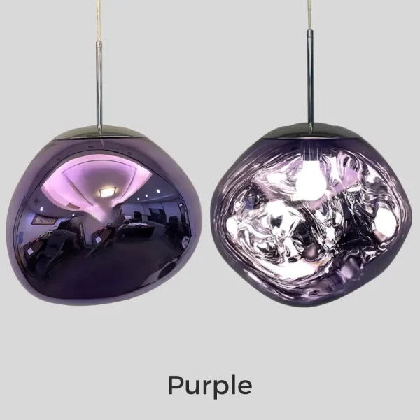 Purple Irregular Lava Glass Pendant Light