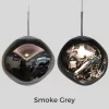 Smoke Grey Irregular Lava Glass Pendant Light