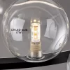 Close-up of Transparent Glass Bubble Pendant Light, showing G9 LED bulb(7W).