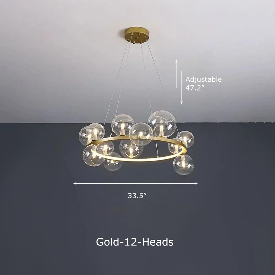 Transparent Glass Bubble Pendant Light