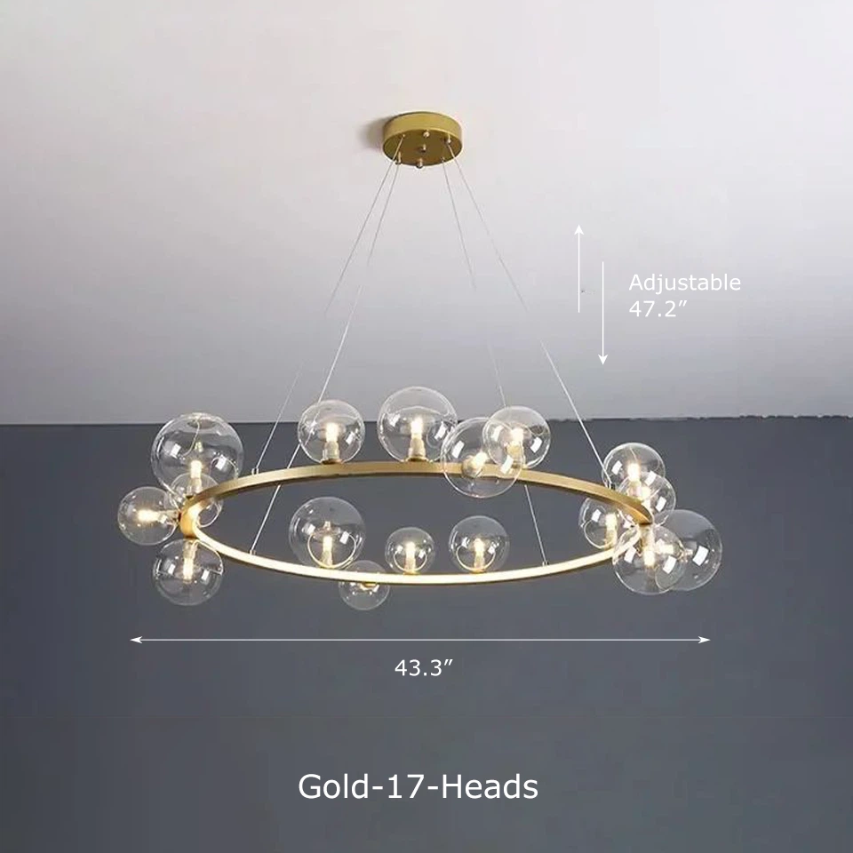 Transparent Glass Bubble Pendant Light