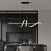 Twisted LED Strip Suspension Chandelier