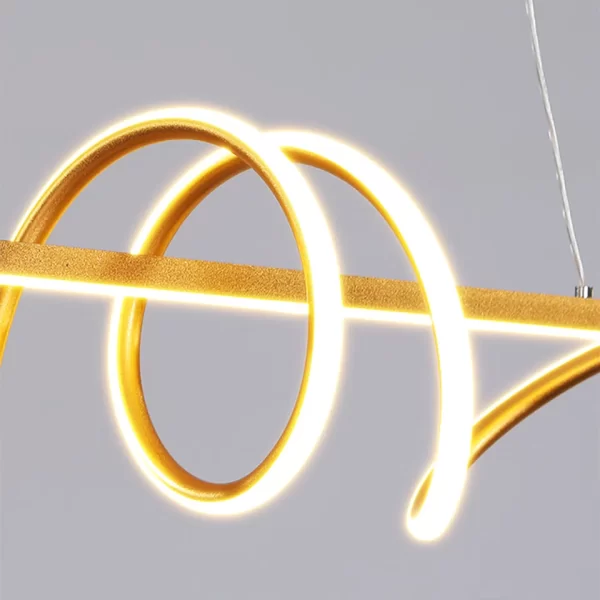 Twisted LED Strip Suspension Chandelier