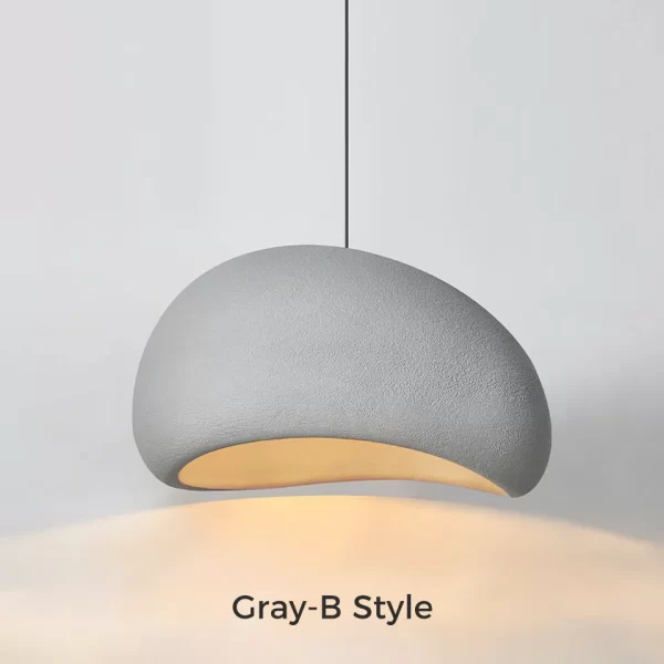 Gray Wabi Sabi Minimalist Style Pendant Light