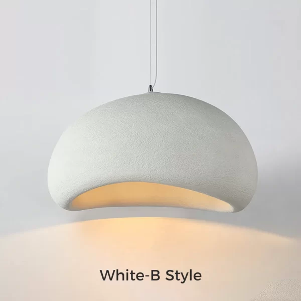 White Wabi Sabi Minimalist Style Pendant Light