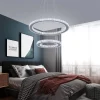 2 Round Rings Modern LED Crystal Ring Pendant Light