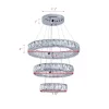 3 Round Rings Modern LED Crystal Ring Pendant Light