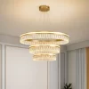 Postmodern Minimalist Luxury 3 Rings Crystal Chandelier