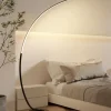 Black Arched Bright Floor Lamps