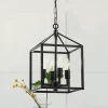 Black Industrial Metal Lantern Ceiling Light