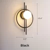 Black Circular Acrylic Wall Lamp