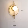 Gold Circular Acrylic Wall Lamp