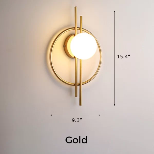 Gold Circular Acrylic Wall Lamp