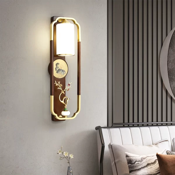 Chinese Style Classical Copper Wall Light Deer Shade