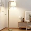 Stepless Dimmable Floor Lamp With Linen Shade, 13"D x 13"W x 65"H