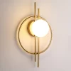 Gold Circular Acrylic Wall Lamp